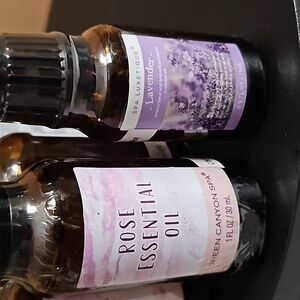 Rose and Lavendar Essential Oils 1 fl oz and .3 fl oz